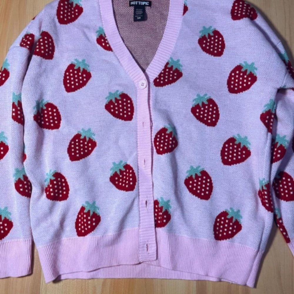 Pink strawberry cardigan